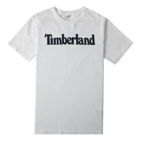 Maglietta a maniche corte bianca con logo Timberland stampato