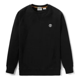 Maglione Timberland con logo ricamato e collo rotondo, nero
