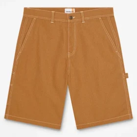 Pantaloncini da carpentiere in tela di cotone lavata