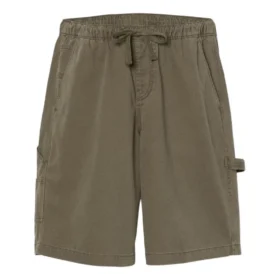 Pantaloncini da carpentiere in twill pesante lavato “Olive Green”