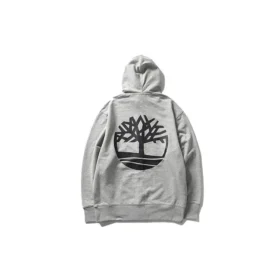 Timberland Logo Printing con cappuccio e cerniera Grigio